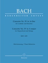 Concerto No. 4 in A Major, BWV1055 piano sheet music cover